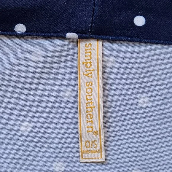 NWT Simply Southern Navy Polka Dot Robe Kimono--One Size - Picture 2 of 10